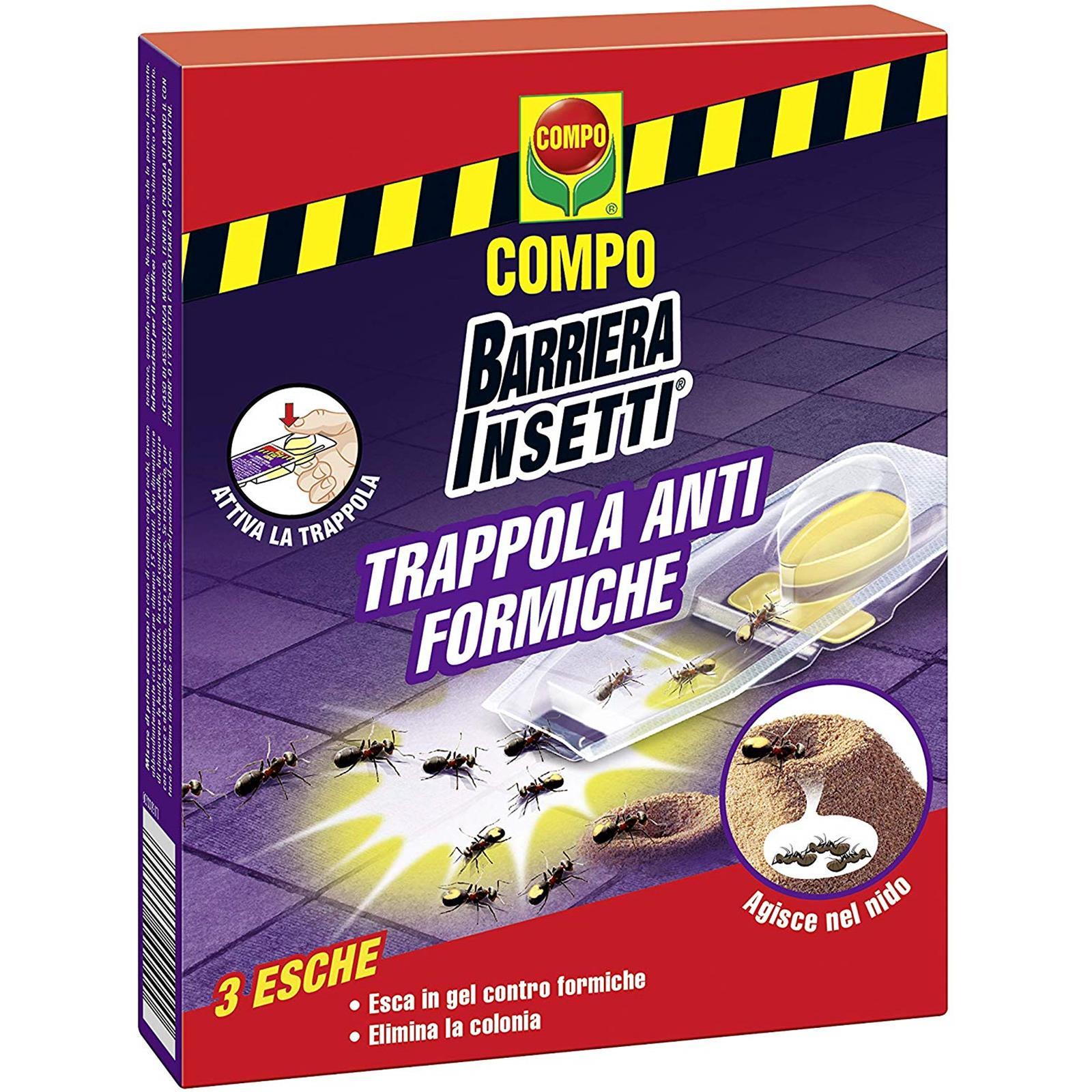 TRAPPOLE PER FORMICHE ESCA ANTIFORMICHE INSETTICIDA GEL IN BLISTER USO INTERNO PZ 3