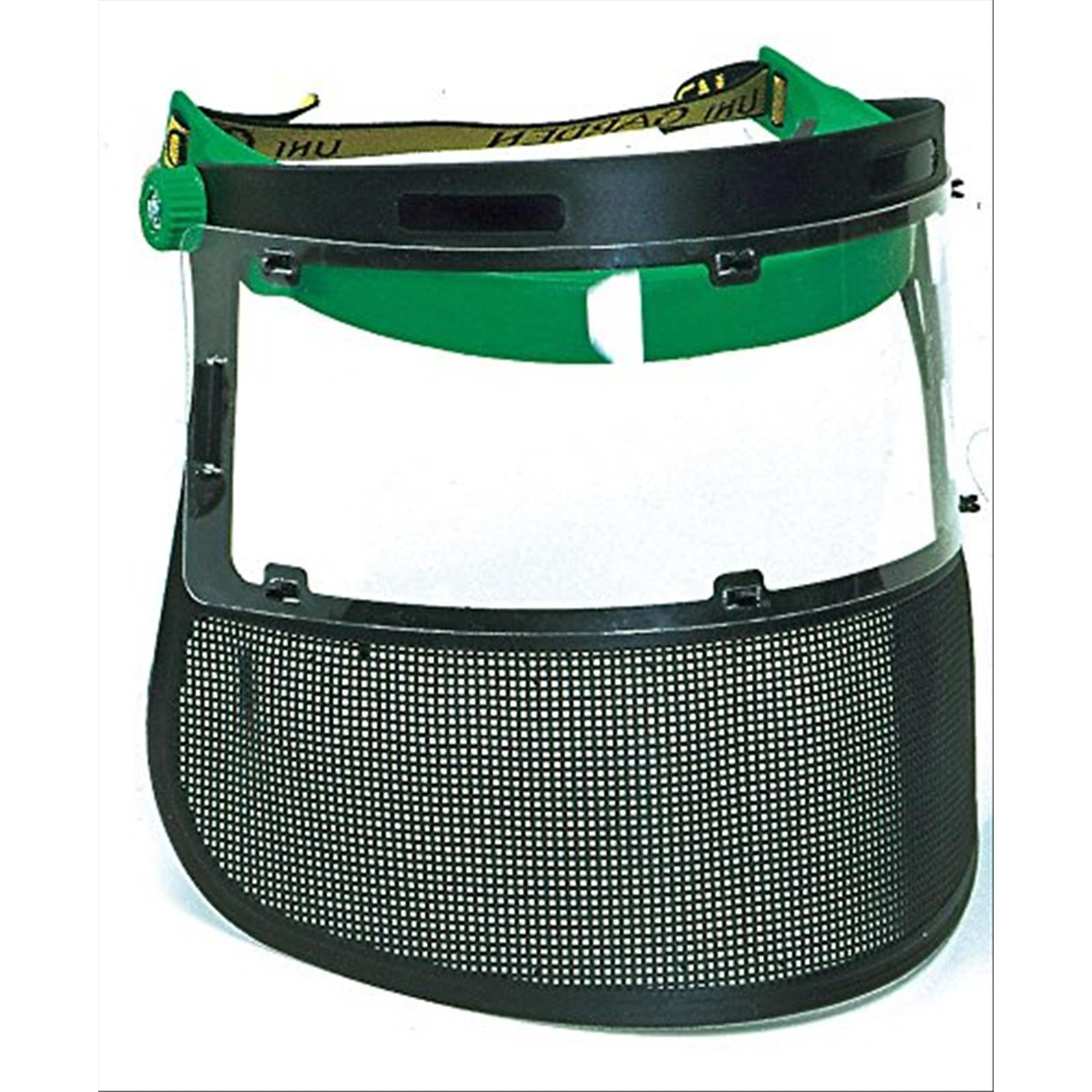 Schermo combinato policarbonato e rete visiera protettiva professionale