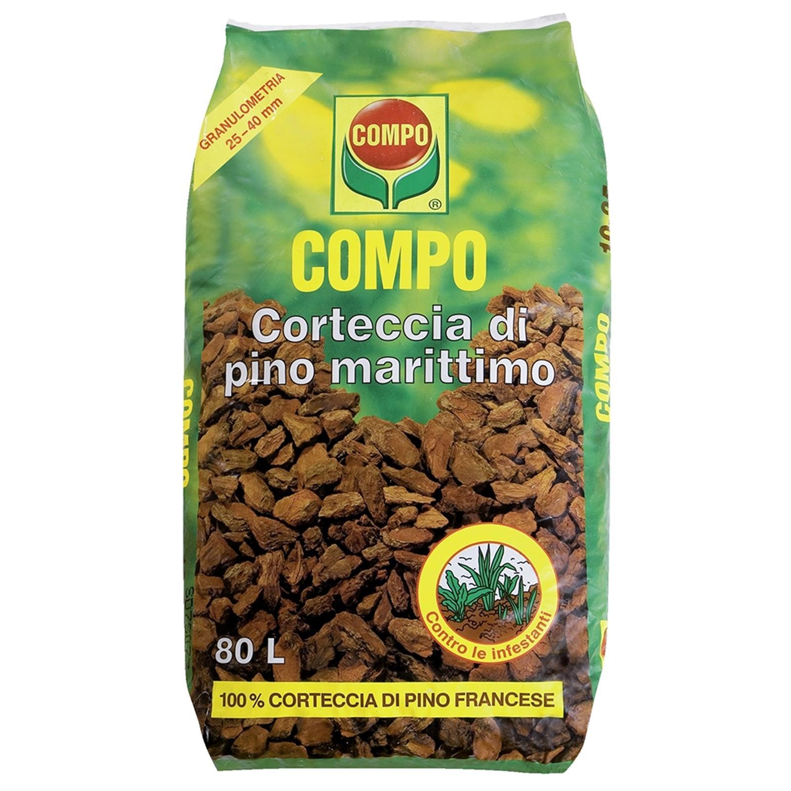 Corteccia di pino marittimo 60 lt pacciamante biologico riserva d'acqua