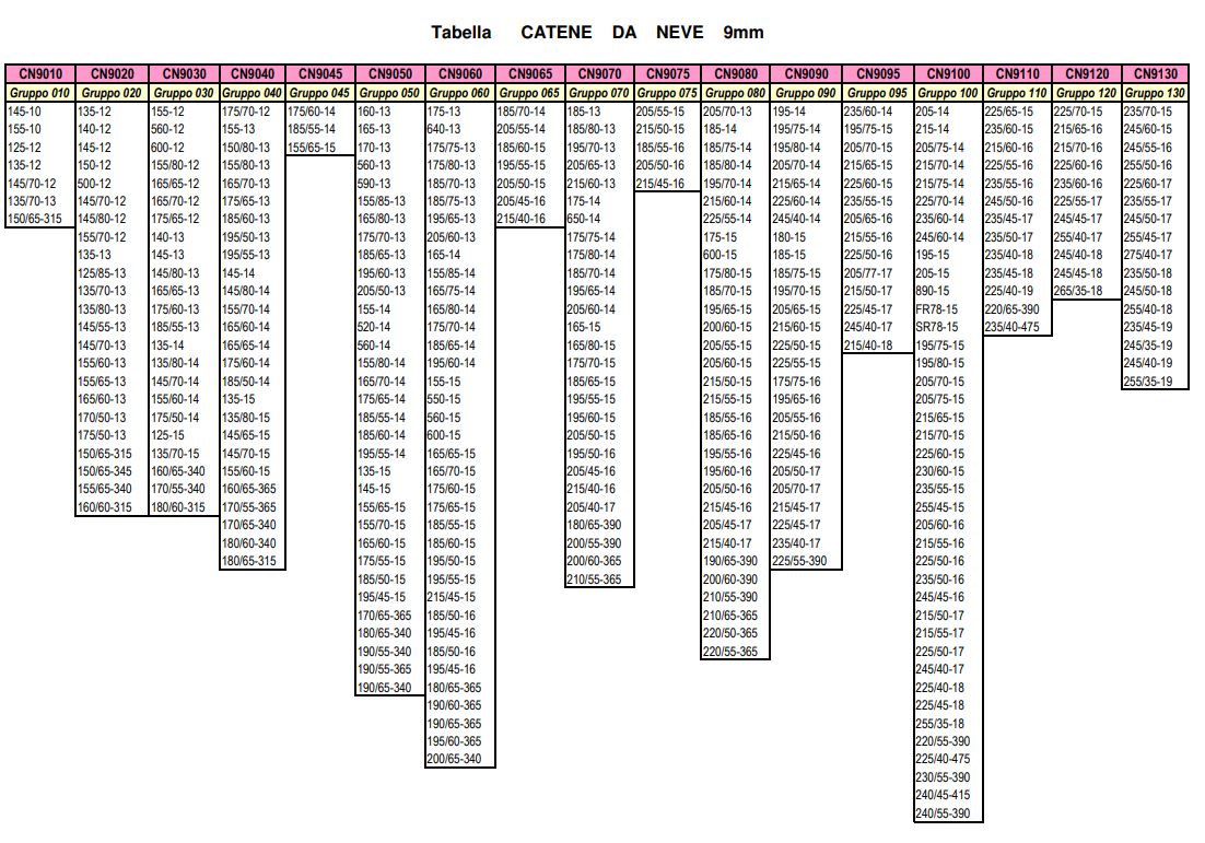 Catene da neve universali cementate per auto da 9 mm a rombo montaggio rapido
