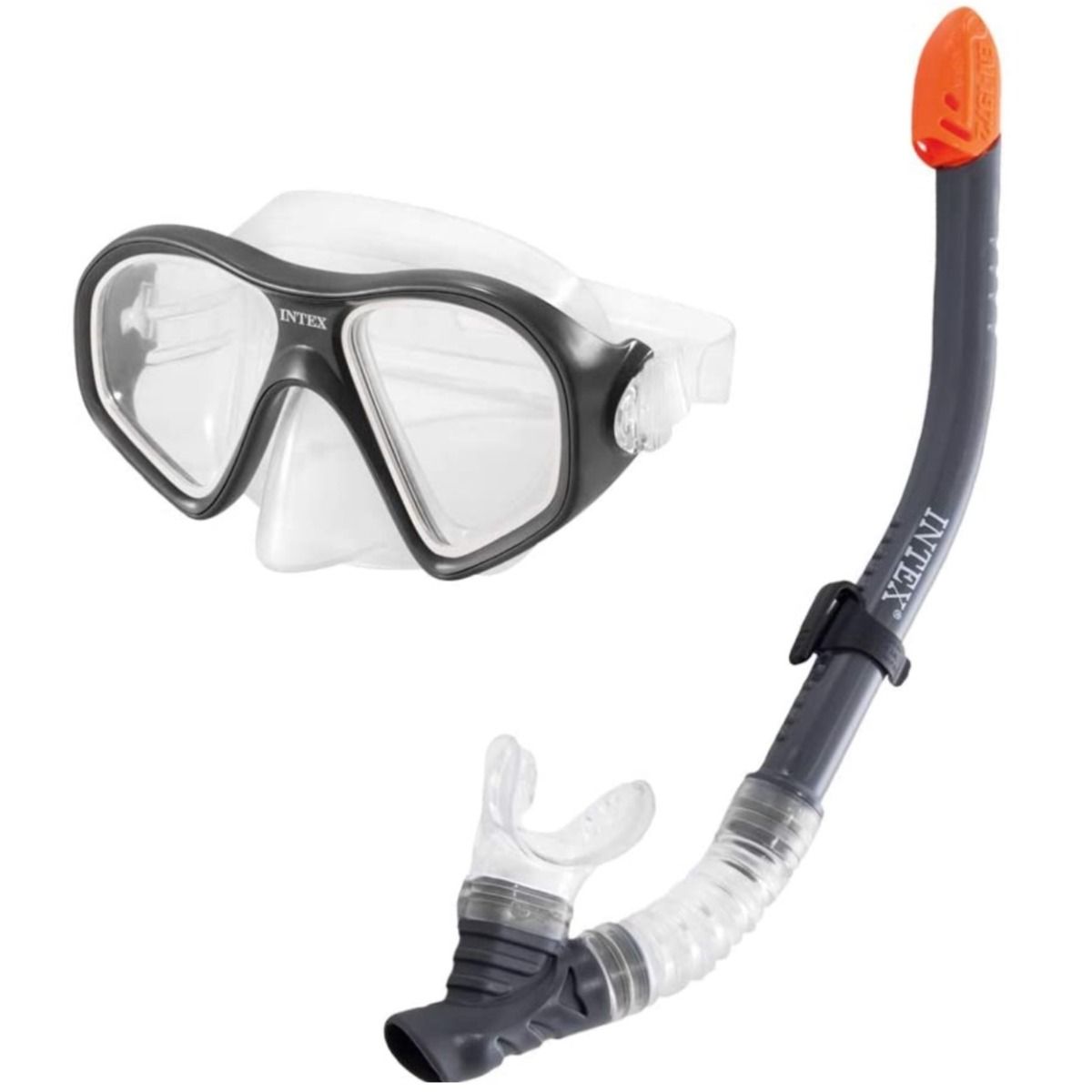 Kit completo pinne maschera e boccaglio da sub adulti per immersioni e snorkeling