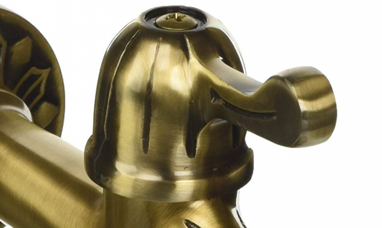 Rubinetto ornamentale in ottone antichizzato "Rinascimento" per fontane da giardino attacco 1/2"