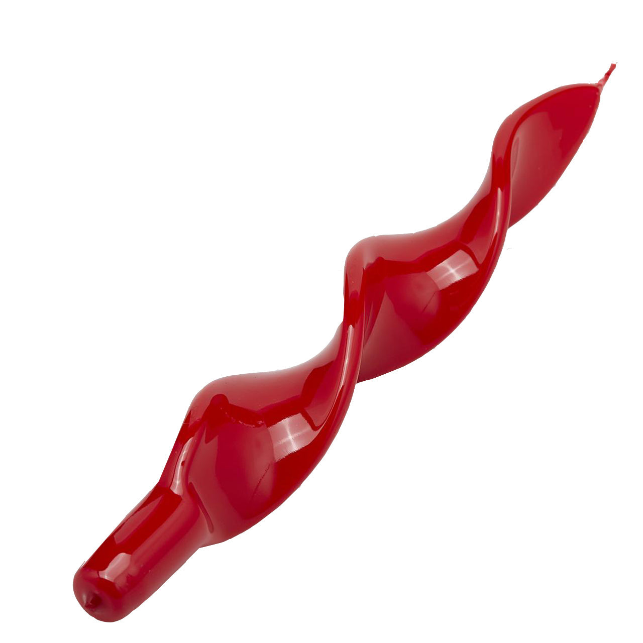 Candela fiamma spirale in cera laccata h 27 cm decorazione luminosa ambiente