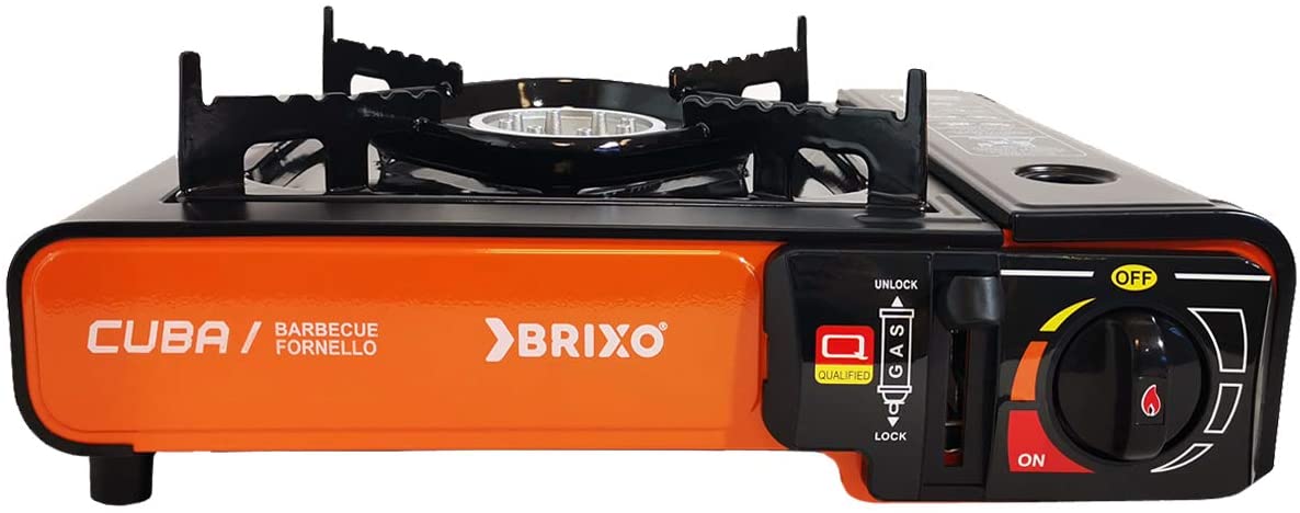 Fornello a gas da campeggio portatile con valigetta 2200 W temperatura regolabile