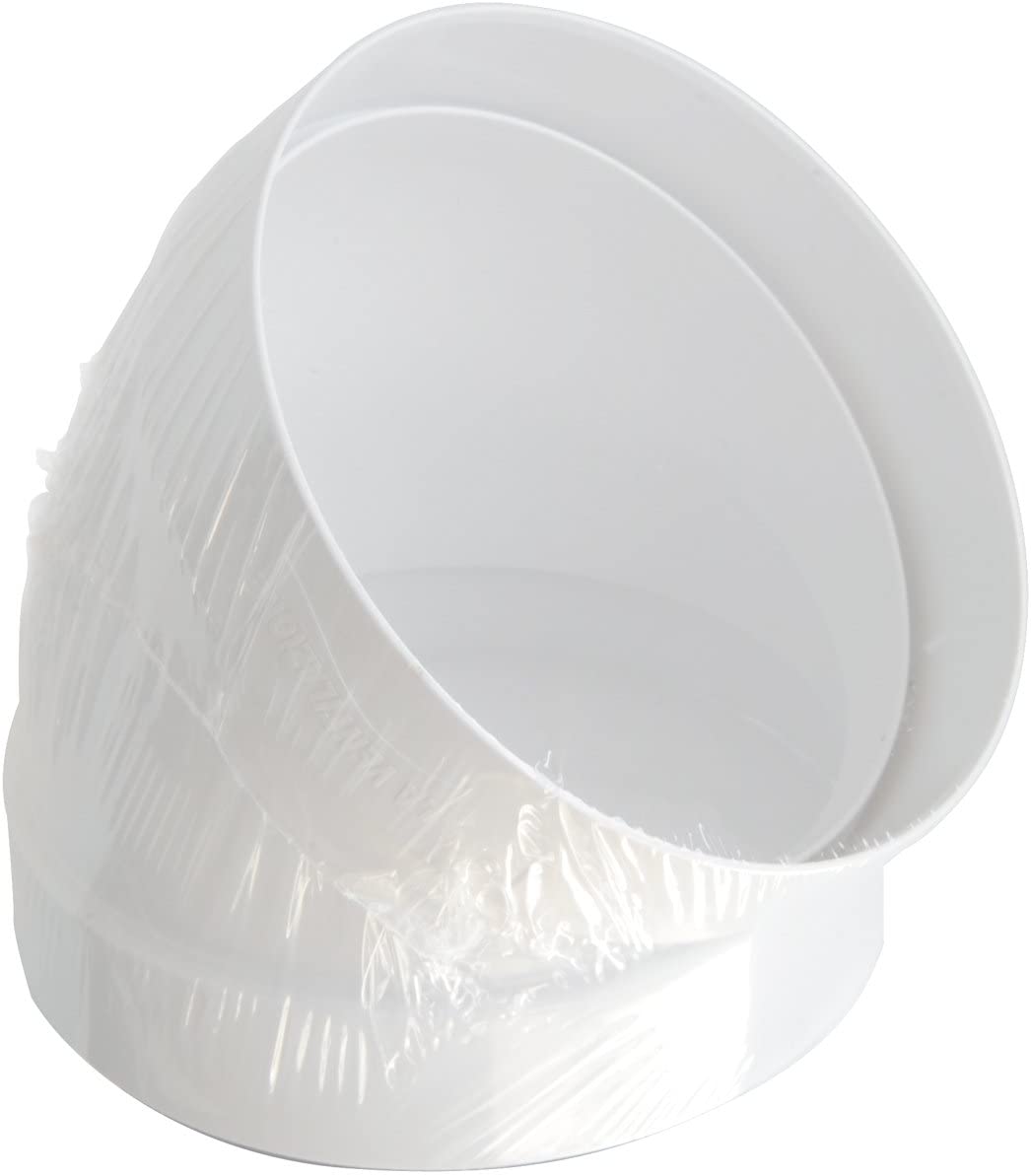 Curva a 45 ° per tubo aerazione canalizzata sezione Tonda in ABS