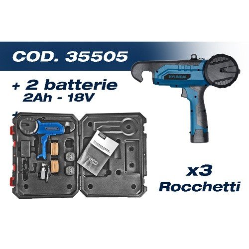 Pinza legatrice a batteria 18 v 2ah Litio "35505" professionale per piattina, piante da giardino e vigneto