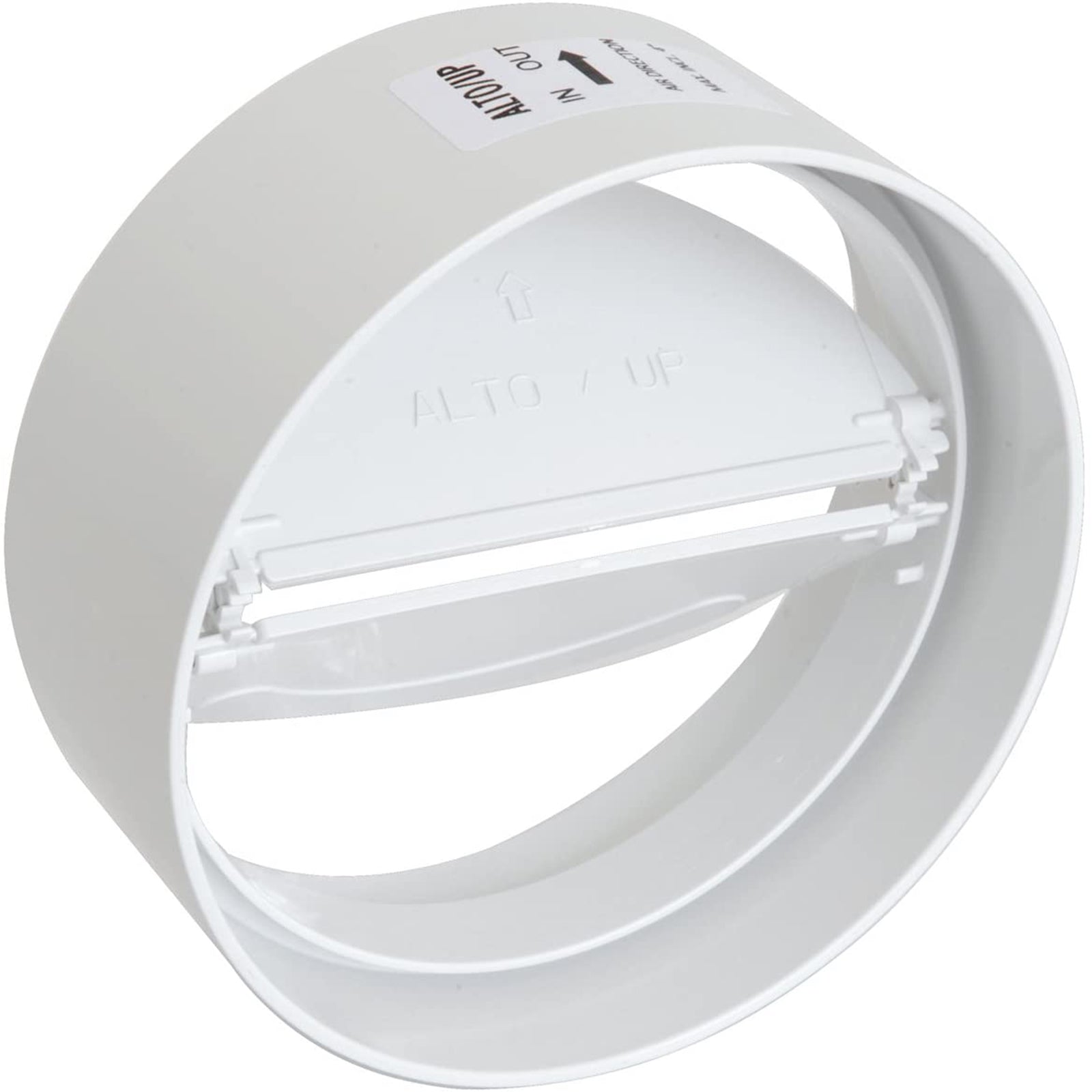 Giunto per tubo aerazione canalizzata con anti ritorno sezione Tonda in ABS