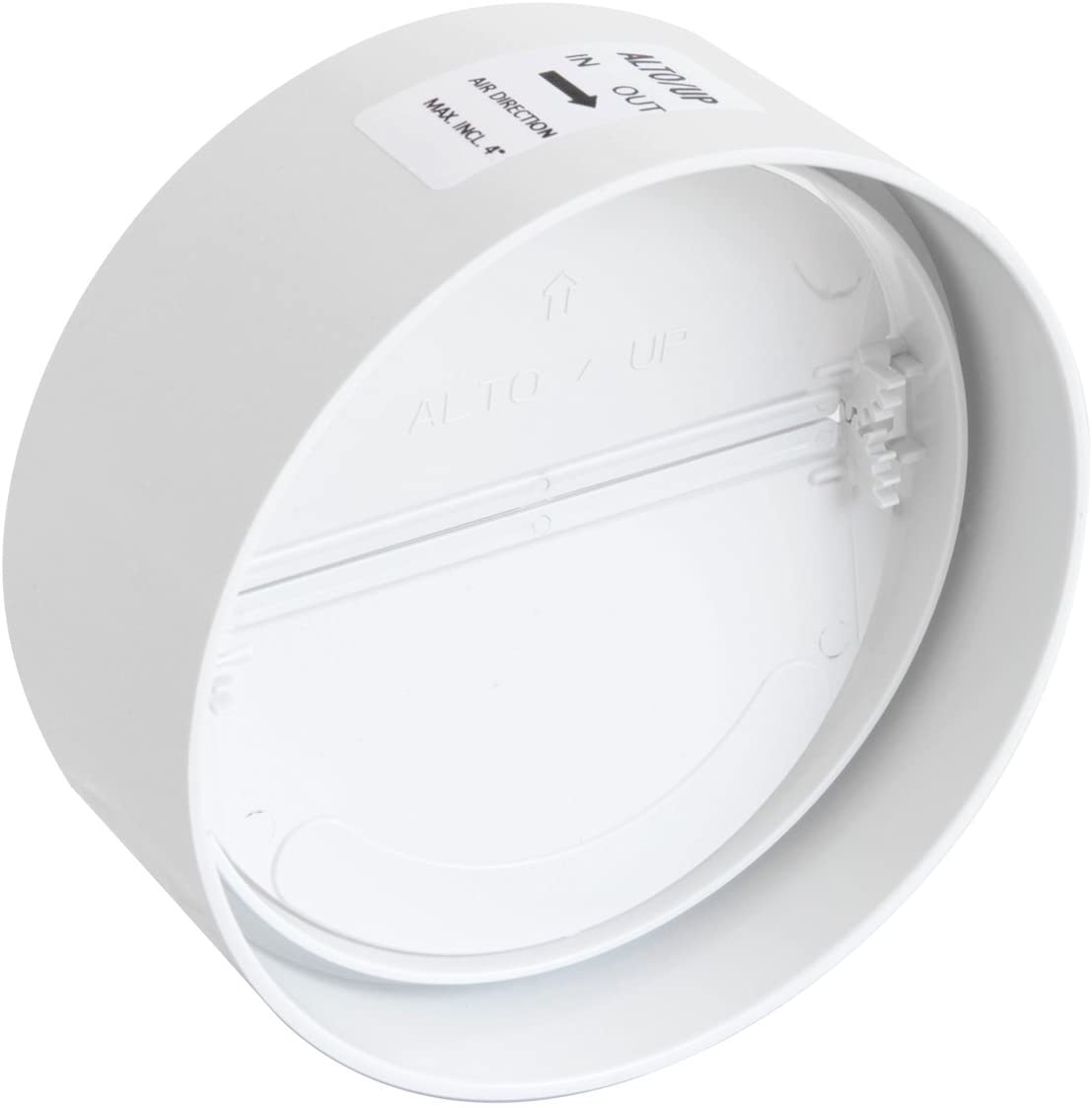 Giunto per tubo aerazione canalizzata con anti ritorno sezione Tonda in ABS