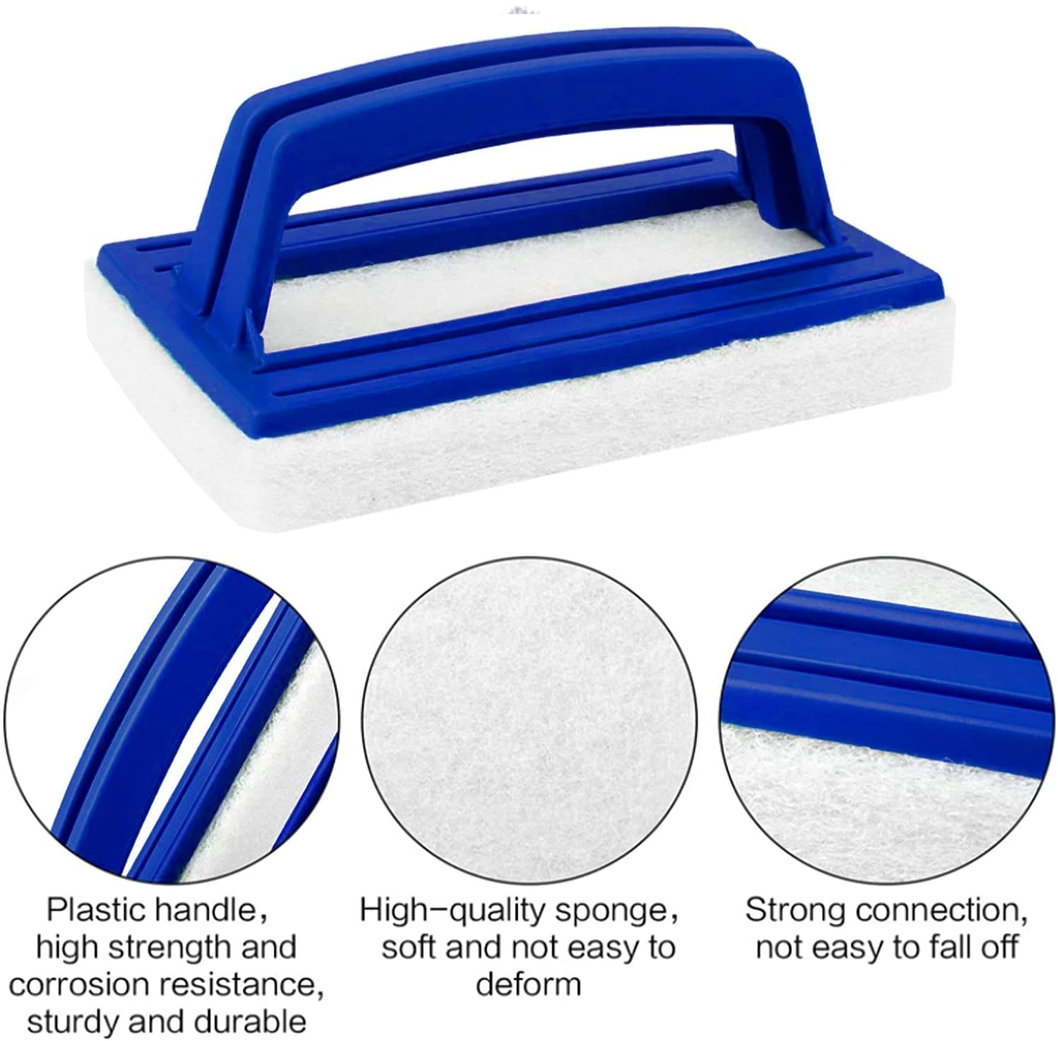 Spazzola con spugna e manico per pulizia bordo piscina e Spa