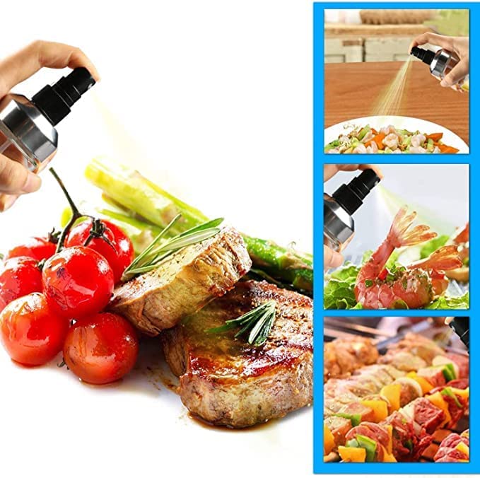 Oliera ed Acetiera Spray in Vetro con Ugello in Acciaio Inox 300 ml