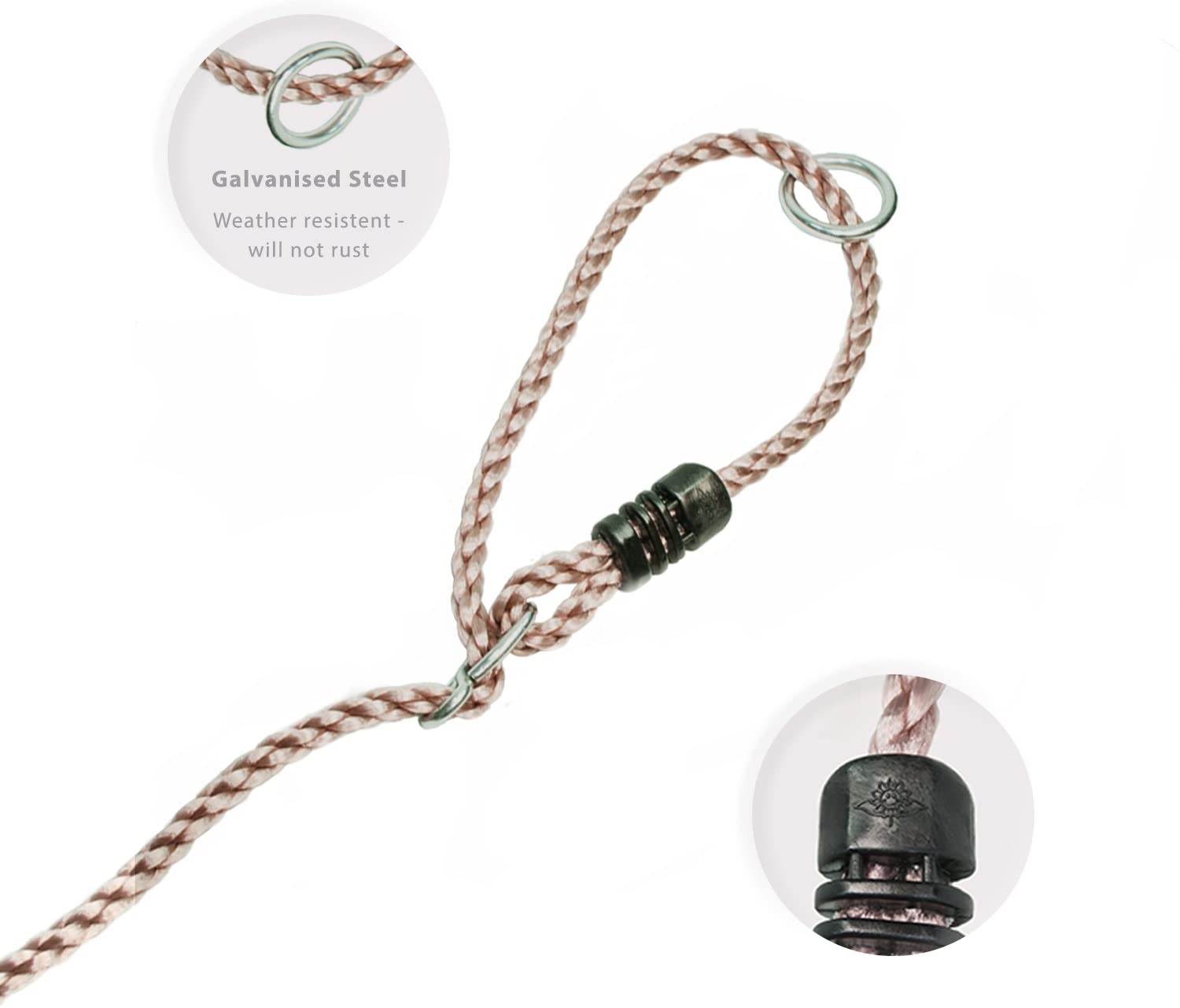 Seggiolino a disco per altalena in plastica con corde per arrampicata