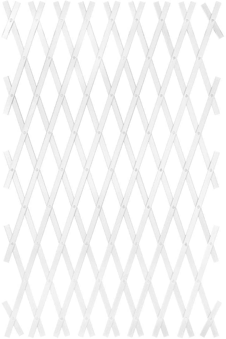 Traliccio estensibile per piante rampicanti in pvc Bianco