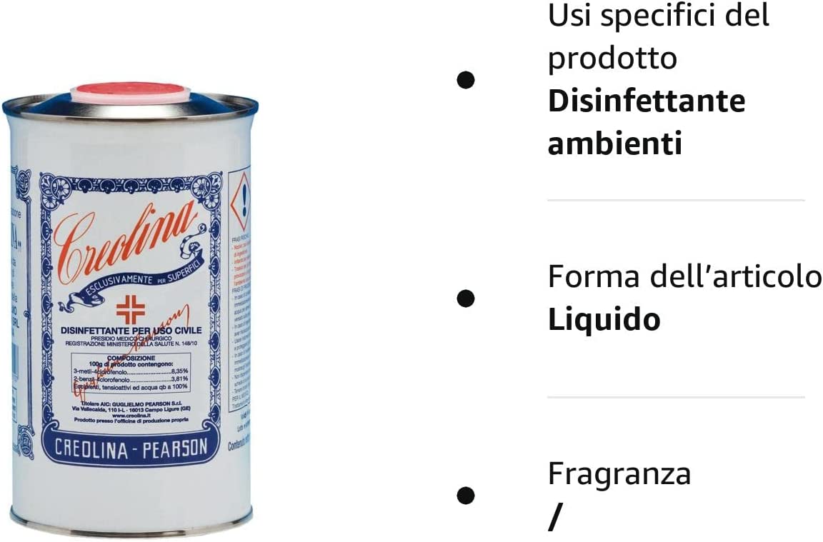 Creolina igienizzante e deodorante per stalle ed allevamenti Pearson 1 lt