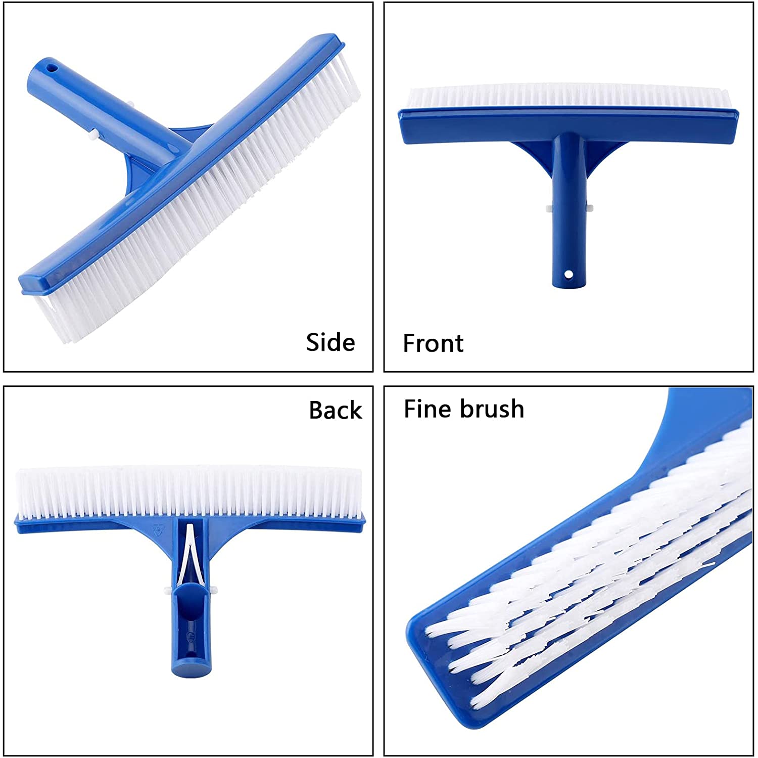 Spazzola in nylon per pulizia fondo e parete piscina in PVC da 25 cm