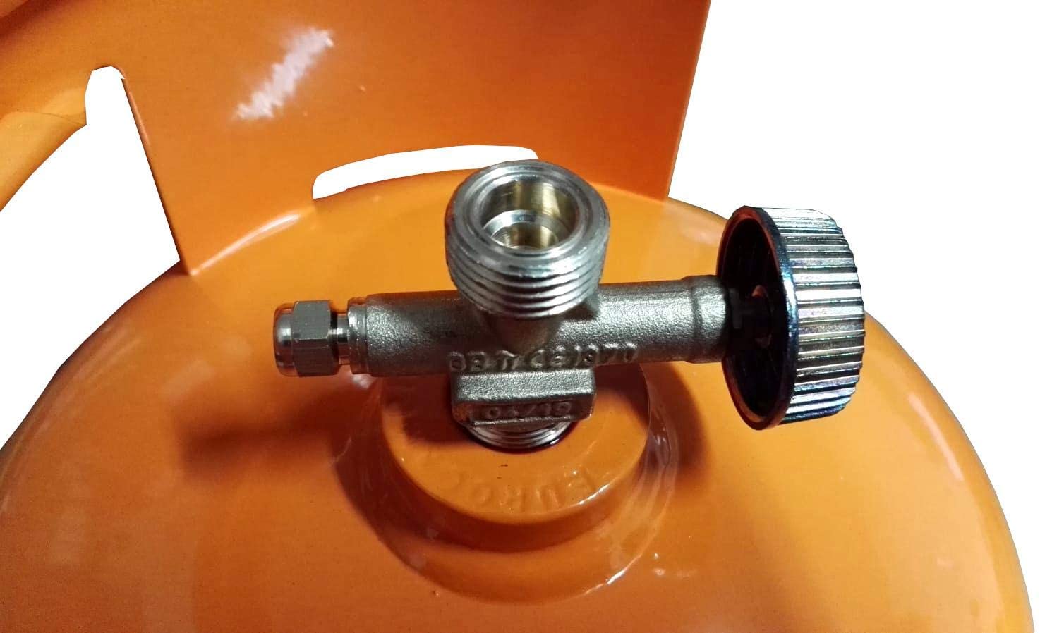 Bombola per gas propano "GPL" con rubinetto e maniglia per Barbecue e Campeggio