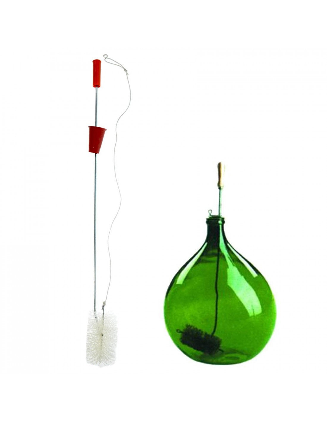 Scovolo in nylon lava Damigiane con spazzola snodabile h 98 cm