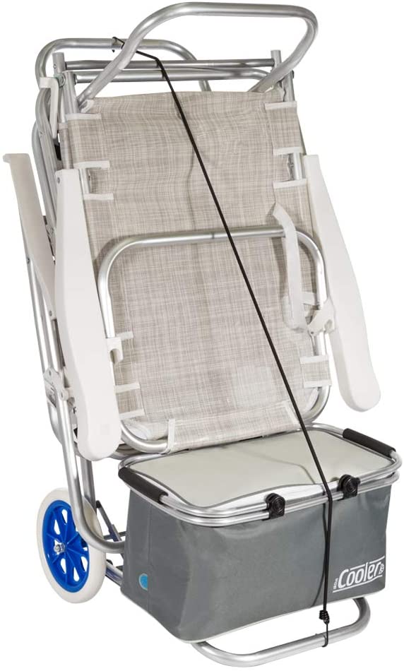 Carrello con tavolo trolley in alluminio per campeggio viaggio o spiaggia