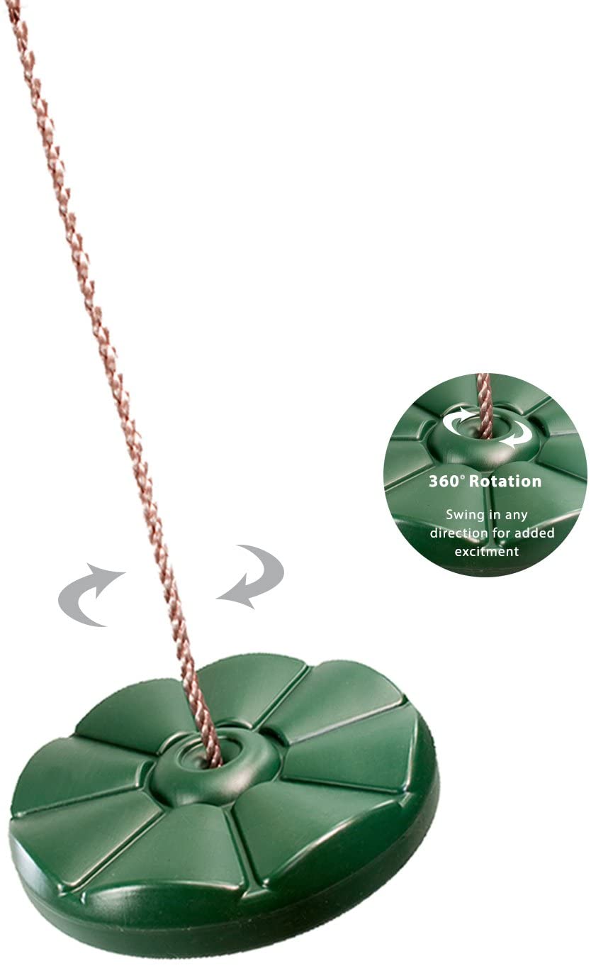 Seggiolino a disco per altalena in plastica con corde per arrampicata