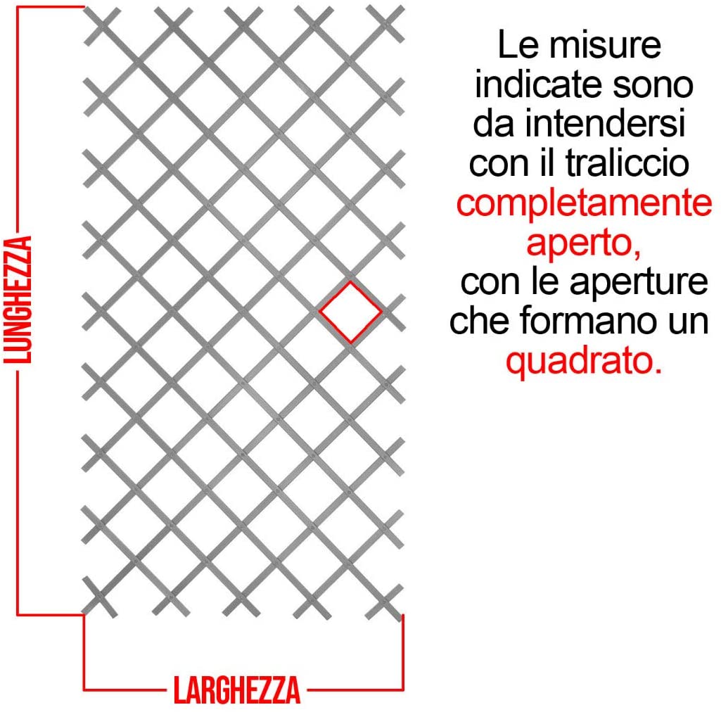 Traliccio estensibile per piante rampicanti in pvc Bianco