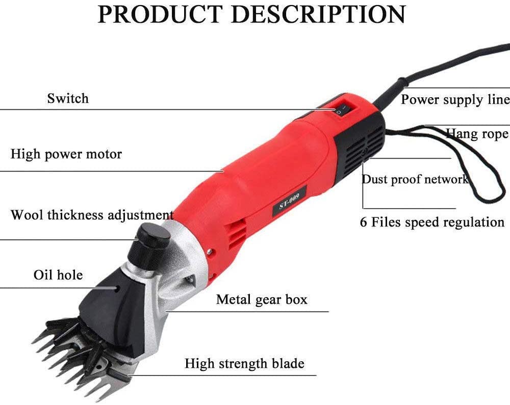 Tosatrice elettrica 350 w per pecore e cavalli con valigetta