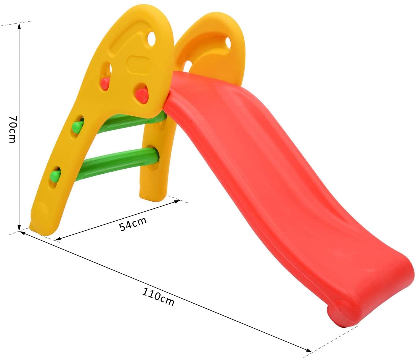 Scivolo "Slide" per bambini a onda gioco da giardino e veranda 110 x h 70 cm.
