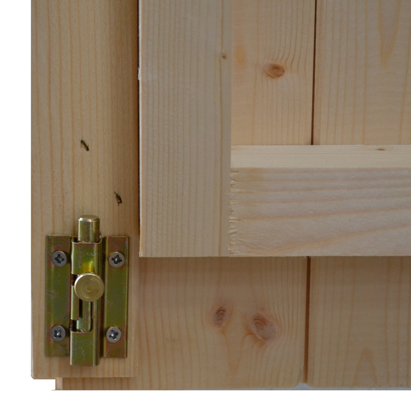 Casetta in legno con doppia porta e finestra deposito da giardino per attrezzi "Made in Italy" 198 x 198 x h 215 cm