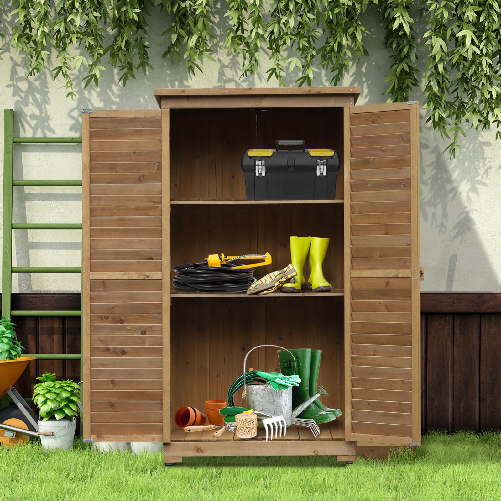 Capanno per attrezzi ed utensili da giardino con 4 scompartimenti in legno di Abete "Made in Italy"