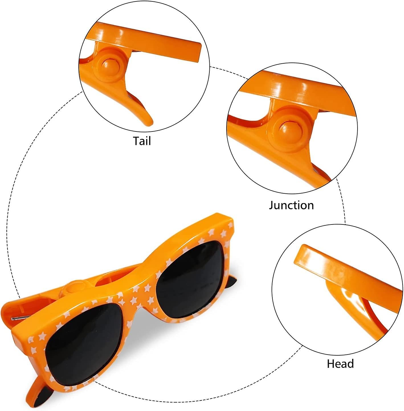 Set 2 mollette antivento, animali in plastica per fissaggio telo mare