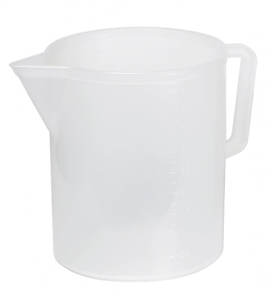 Caraffa graduata dosatrice con beccuccio in polietilene Bianco resistente