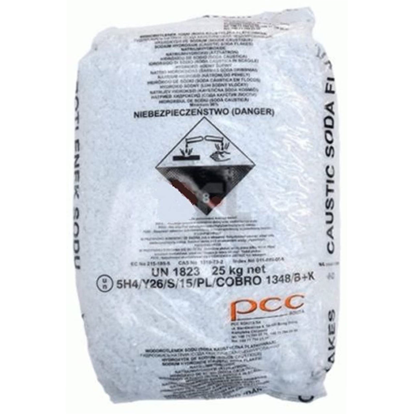 Detergente multiuso "Soda caustica a scaglie" Sodio idrossido 99% per pulizia botti e cisterne