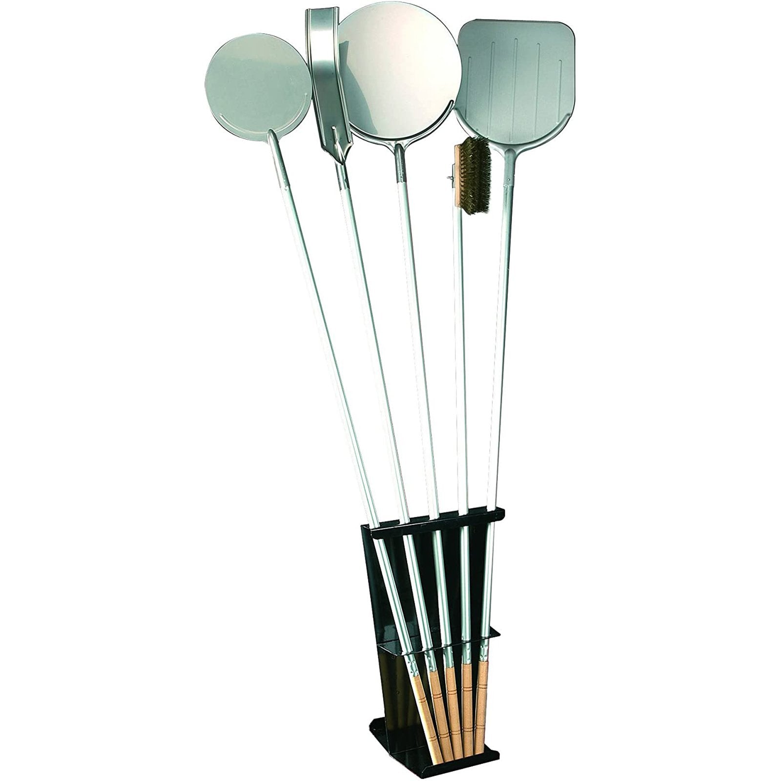 Supporto reggi pale pizza da terra per forno a legna in metallo h 60 cm