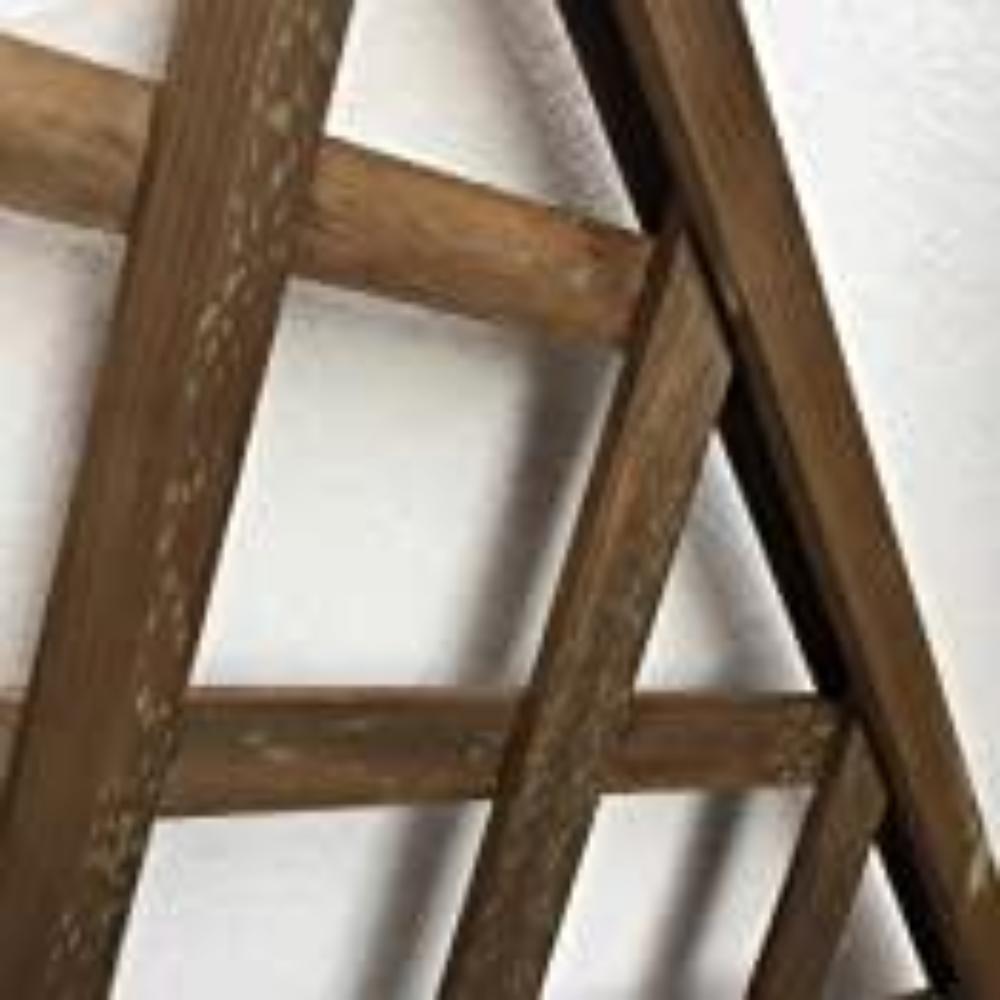 Pannello grigliato "Patio" Onda in legno tropicale naturale per recinzioni giardino e terrazzo