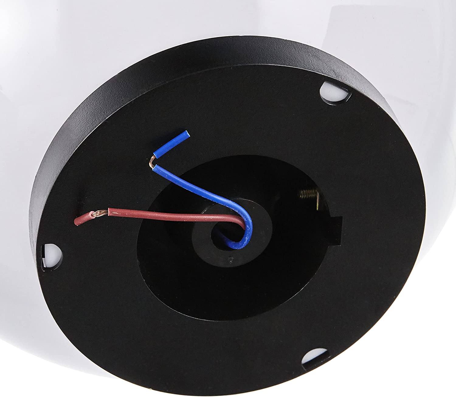 Lanterna per palo "Globo" lampada da esterno Nera con sfera in vetro