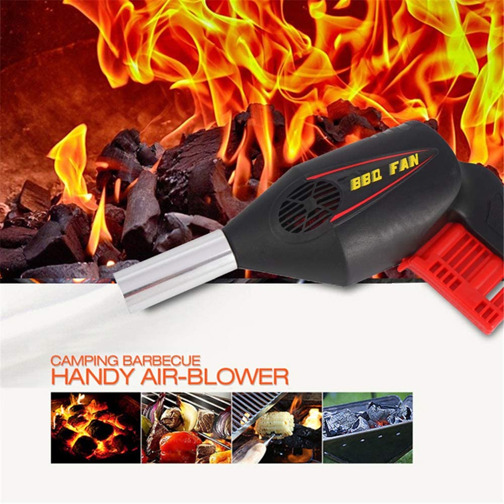 Soffiatore portatile per barbecue, ravviva fiamma manuale con ventola