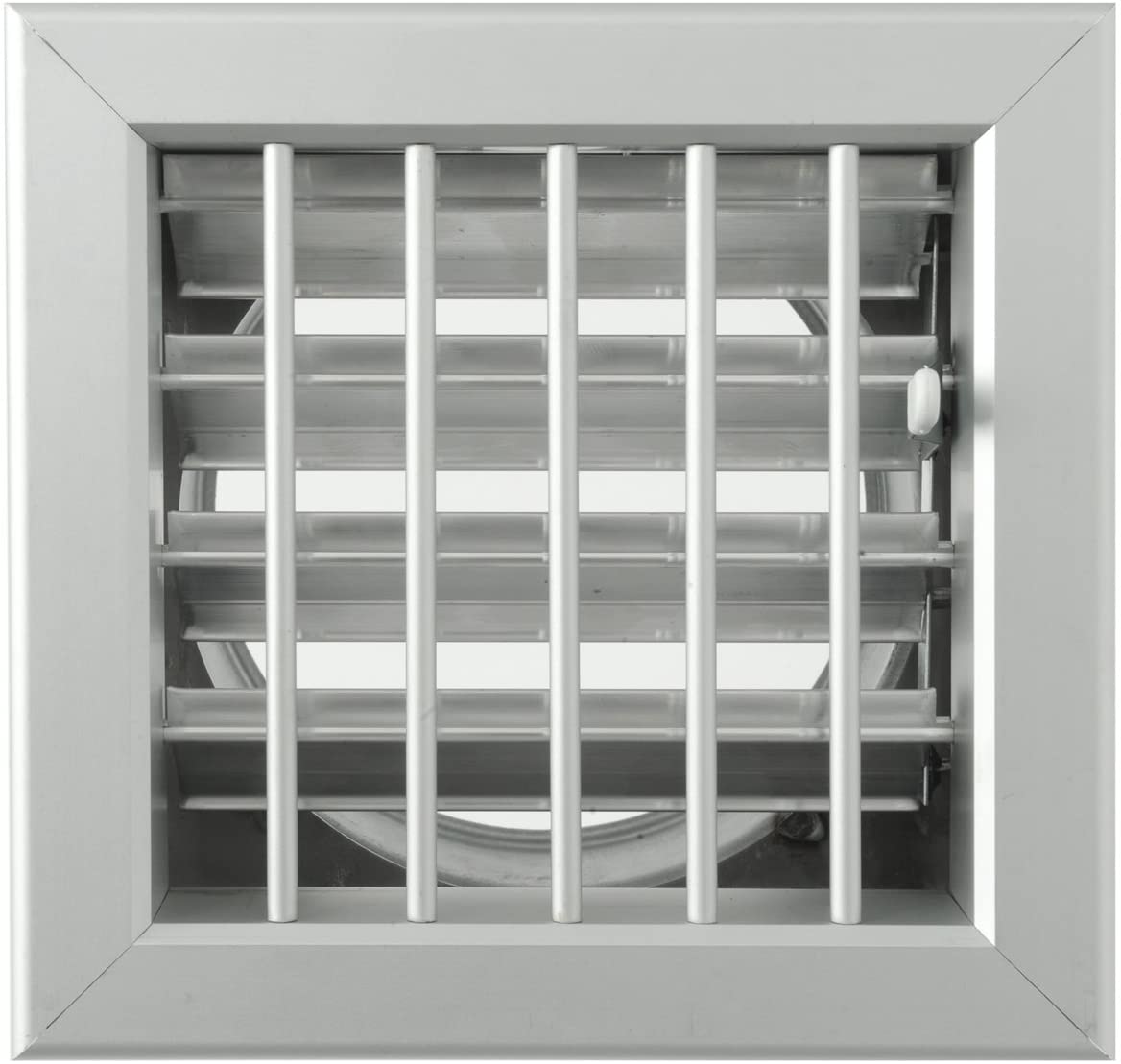 Griglia d'aerazione rettangolare in alluminio ad incasso per camino