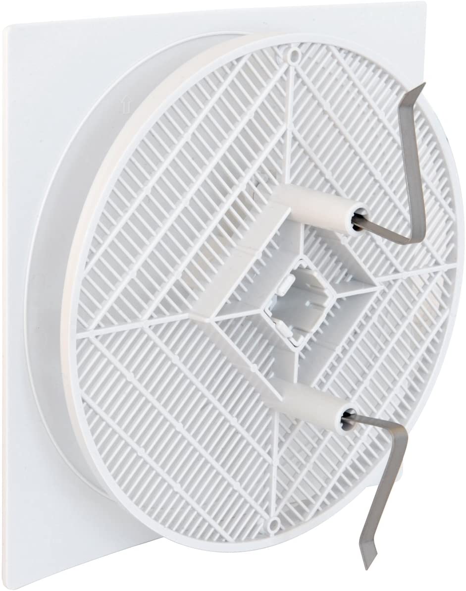 Griglia d'aerazione Rettangolare estetica in ASA bianca da incasso con molle