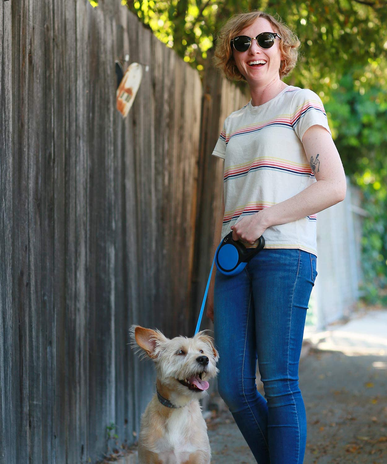 Guinzaglio per cane allungabile per cani di piccola e media taglia 5 mt