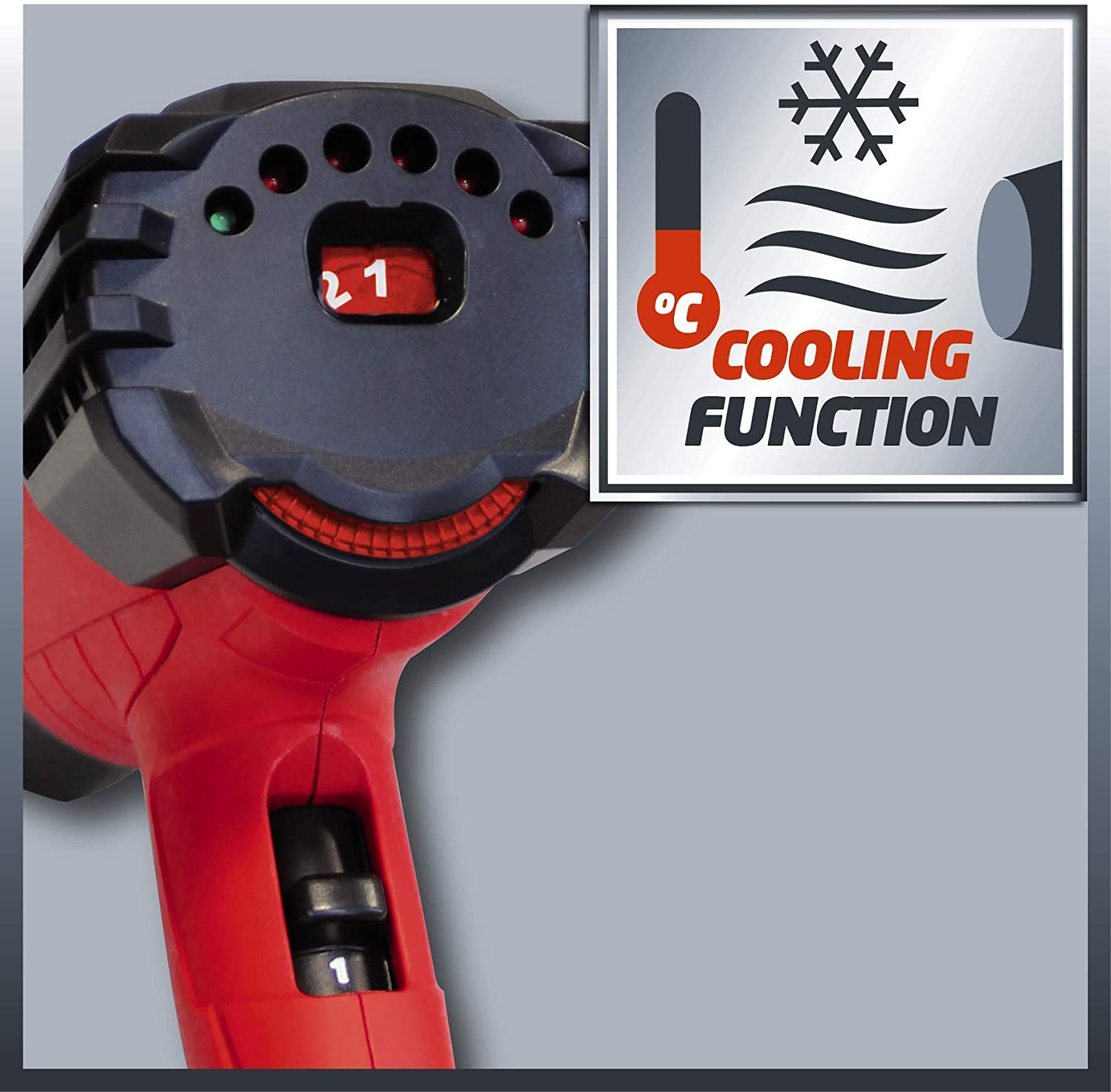 Pistola ad aria calda con regolazione temperatura 9 livelli TE-HA 2000 E