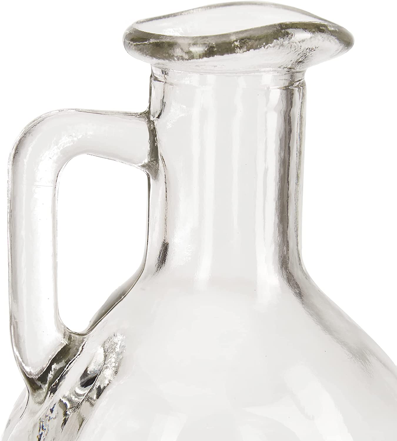 Set Oliera e Acetiera in vetro con manico ed imboccatura a tappo di sughero