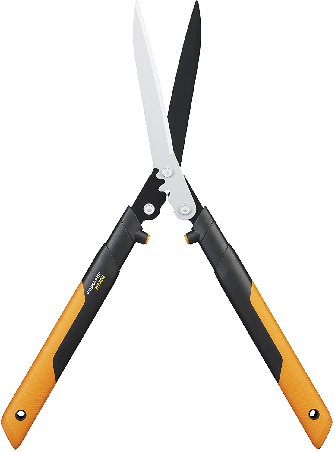 Forbicione professionale a cremagliera per siepe con lama retta da 63 cm