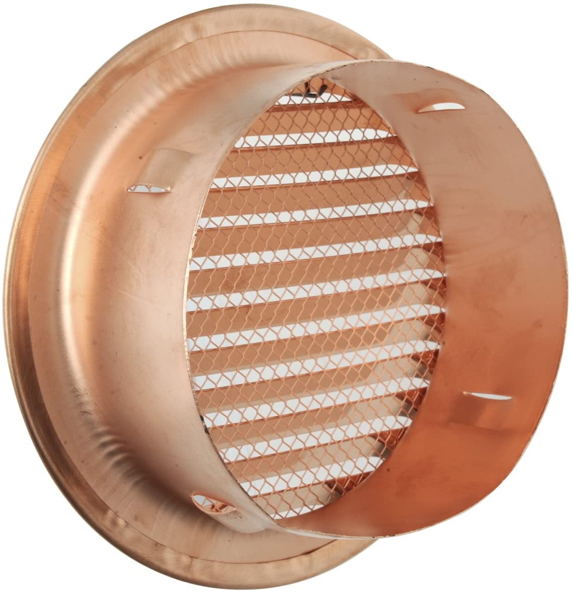 Griglia d'aerazione tonda in Rame da incasso con rete