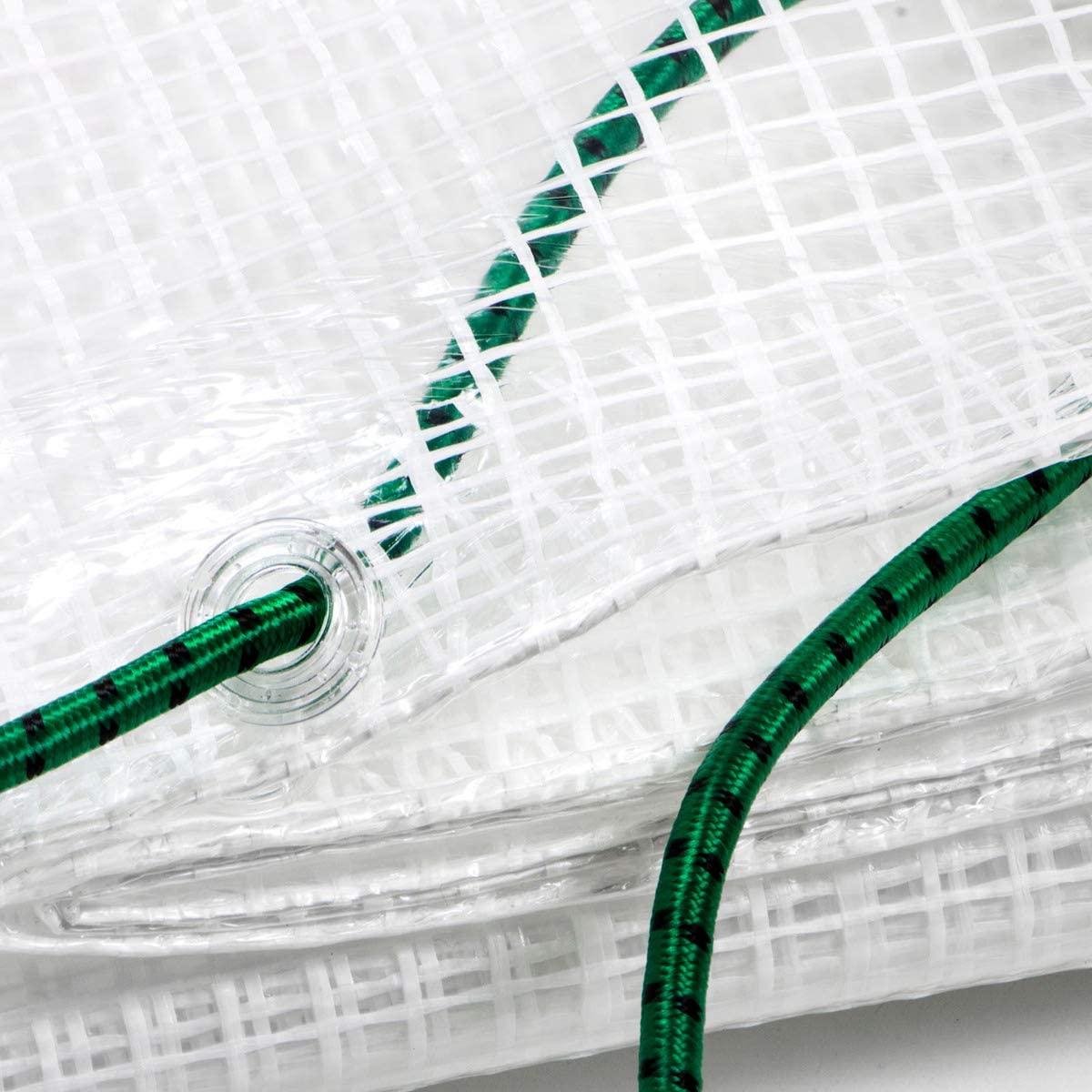 Telo occhiellato antistrappo impermeabile in polietilene Bianco da campeggio 160 gr