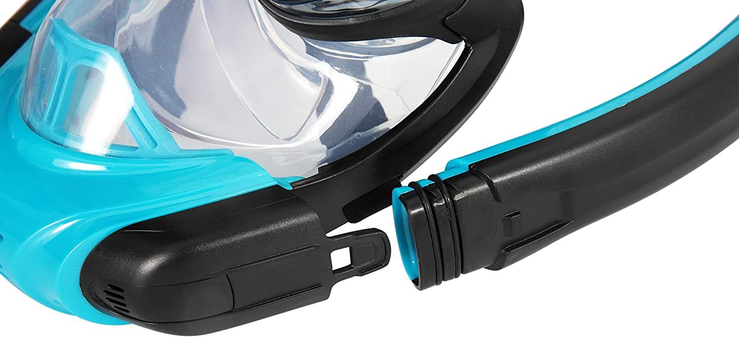 Maschera con boccaglio hydro-pro flowtech per immersioni e snorkeling da adulti
