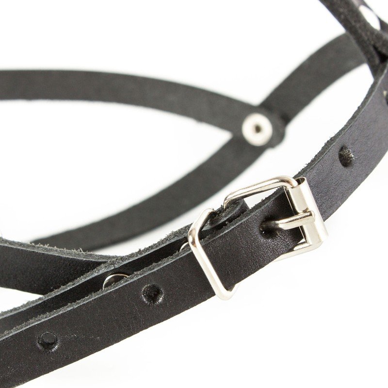 Museruola a cestello per cani di media e grossa taglia in cuoio