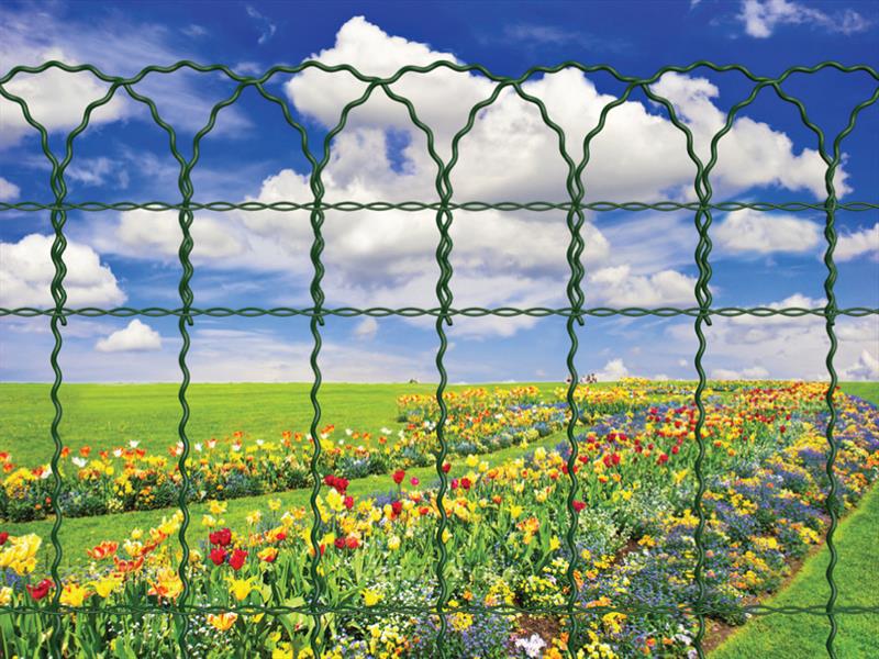 Rete Ornamentale per aiuole in metallo, maglia rettangolare 150 x 85 mm 25 mt