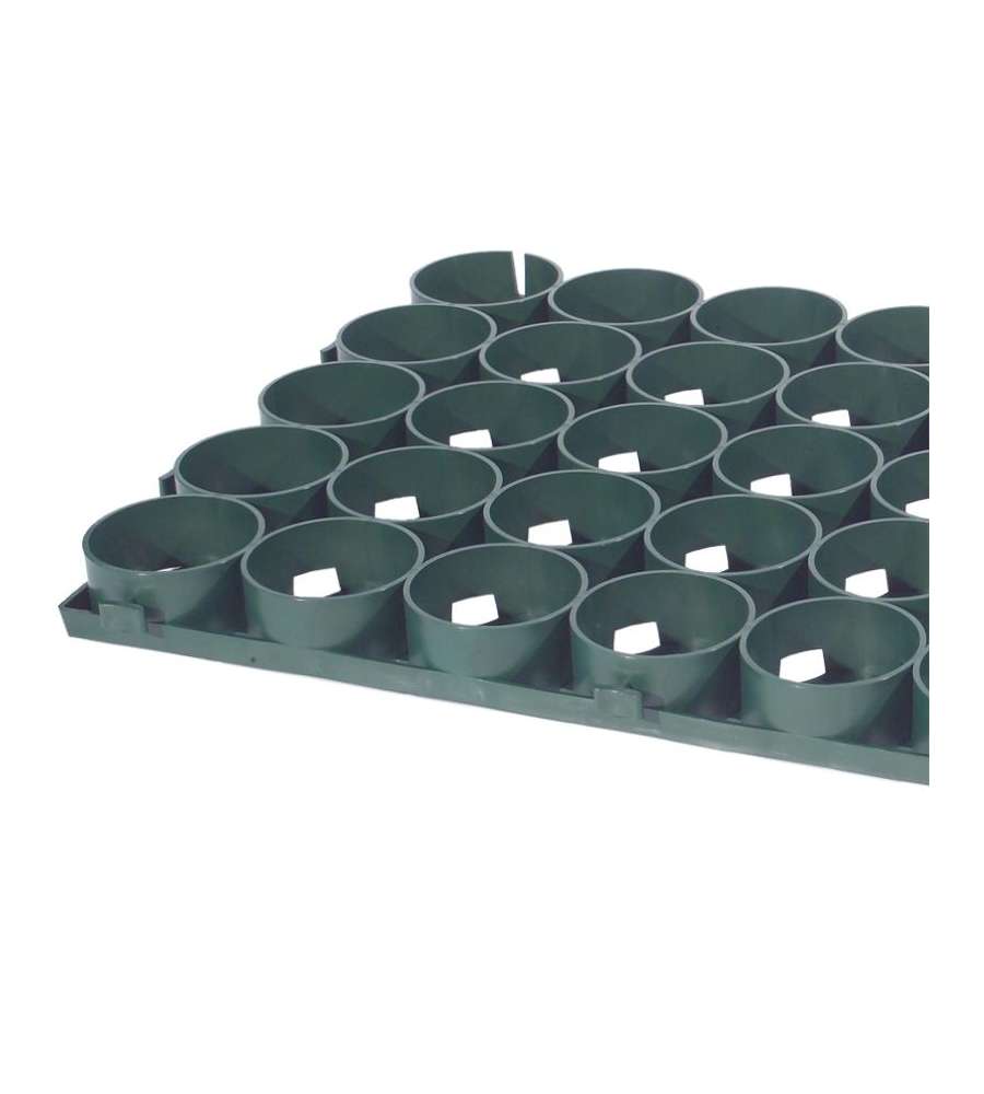 Piastrella grigliata salvaprato in pvc Verde 80 x 40 cm, mattonella componibile