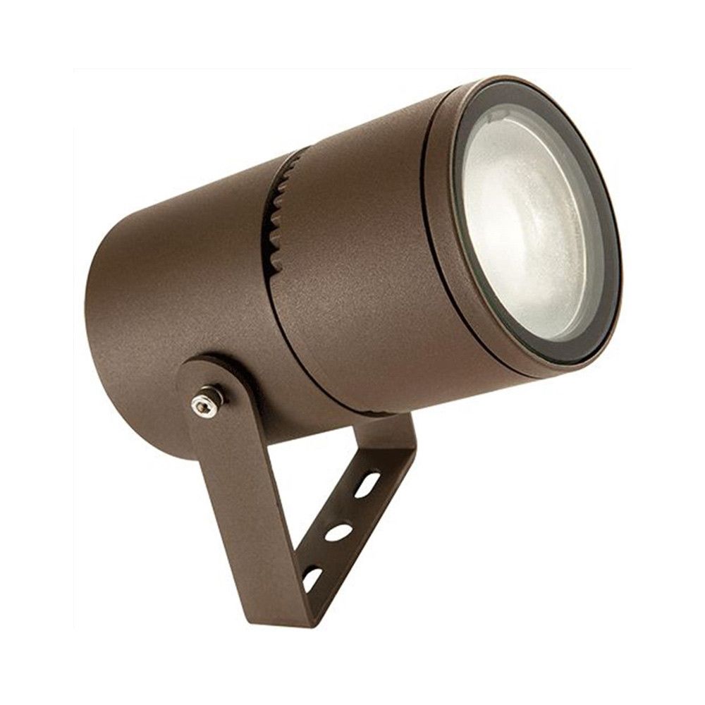 Faretto orientabile a led da giardino in alluminio corten 9 w