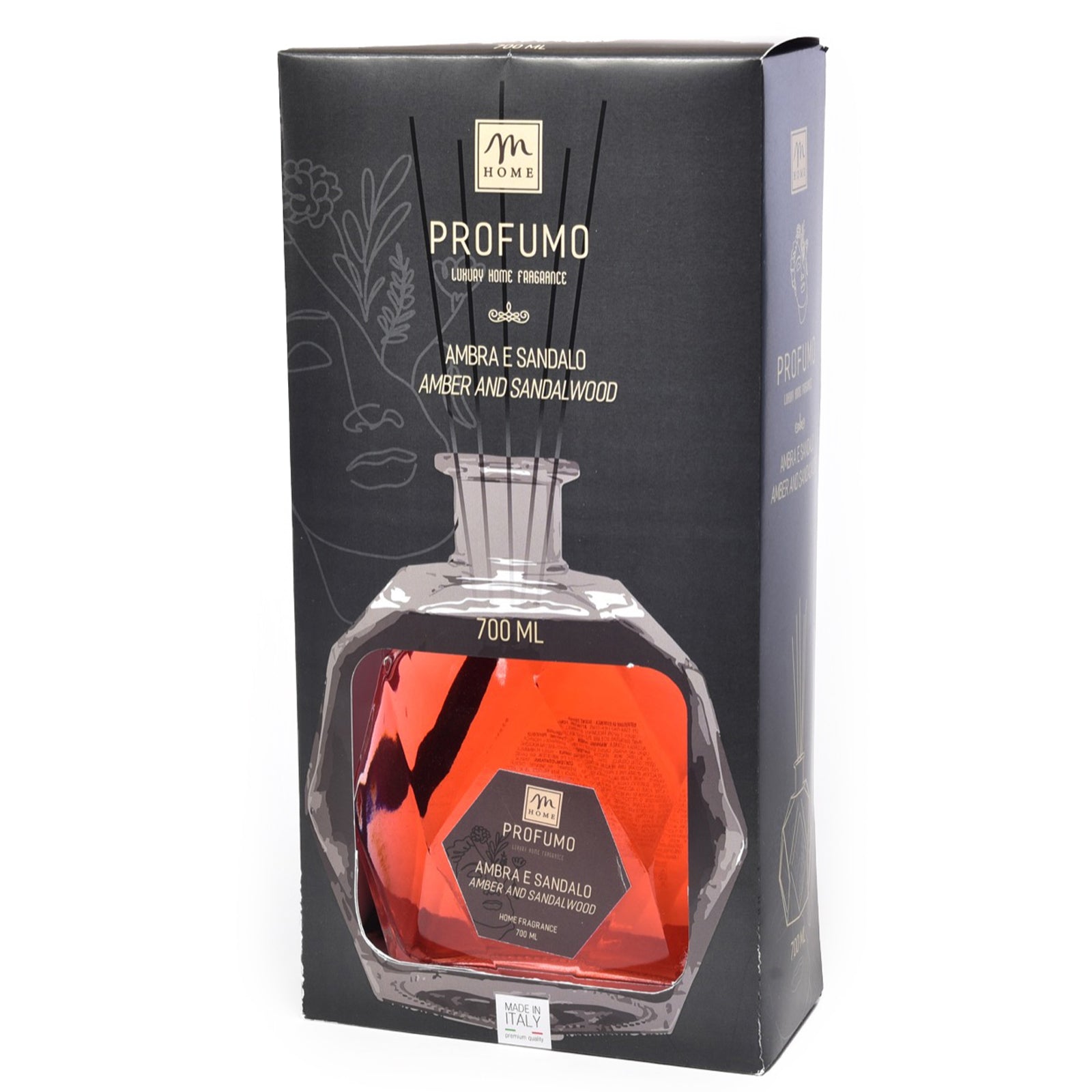 Diffusore di fragranza profumatore per ambiente con bottiglia esagonale da 700 mL