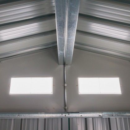 Ripostiglio in metallo verde e Beige deposito da giardino e veranda capanno per attrezzi