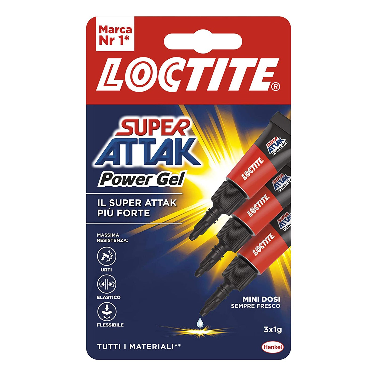 Colla "Super Attak Power Flex" adesivo trasparente e istantaneo specifico per materiali flessibili